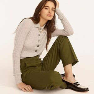 J Crew NWT Kate straight-leg pant in bi-stretch cotton Size 14 Laurel Green